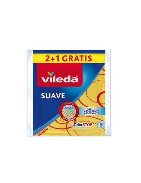 Pano Multiusos Suave Amarelo) Vileda 2+1 Grátis