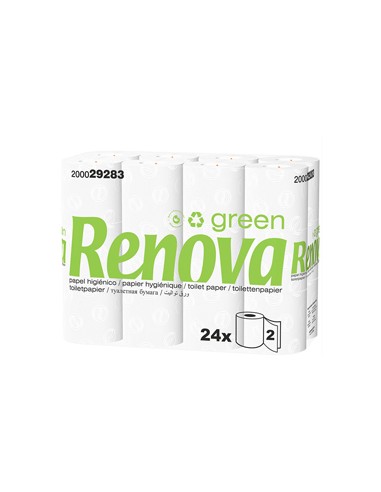 Papel Higienico Domestico 16,5mts 2Fls RenovaGreen -  24un