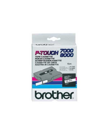 Fita Laminada 6mmx15mts Branco/Preto