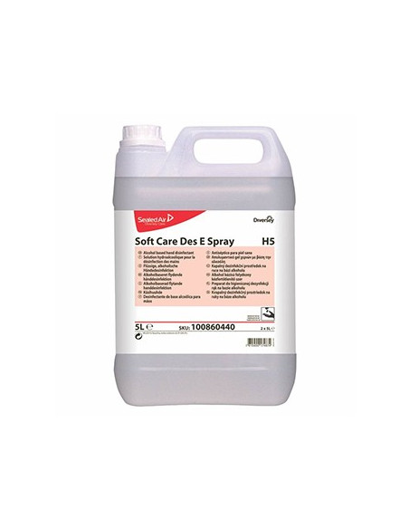Desinfetante Soft Care DES e Spray H5 (base álcool) 5Litros