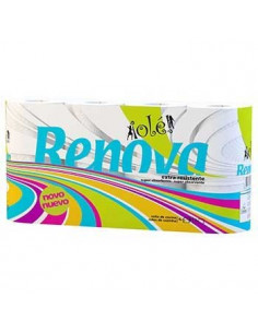 Rolo Toalhas Mão Rolo Renova Ole- Branco-(Pack 4)