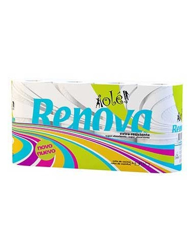 Rolo Toalhas Mão Rolo Renova Ole- Branco-(Pack 4)