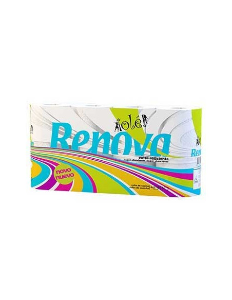 Rolo Toalhas Mão Rolo Renova Ole- Branco-(Pack 4)