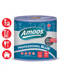 Rolo Toalhas Mão Azul 133mtsx23,4cm 2Fls 1 Rolo