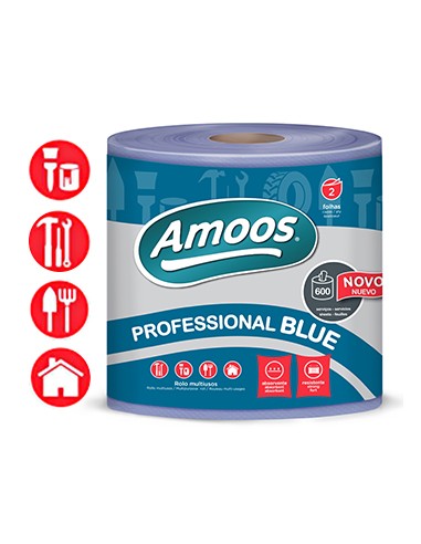 Rolo Toalhas Mão Azul 133mtsx23,4cm 2Fls 1 Rolo