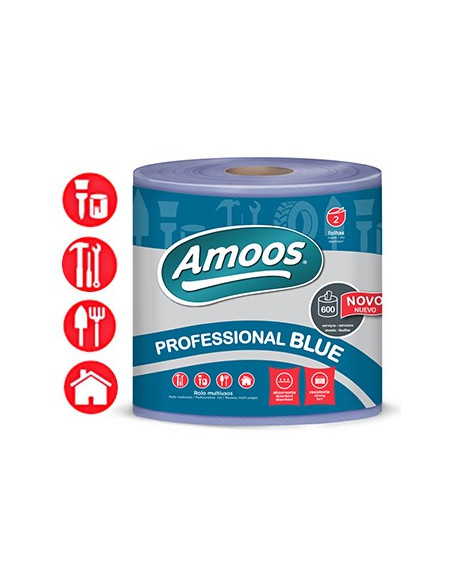 Rolo Toalhas Mão Azul 133mtsx23,4cm 2Fls 1 Rolo