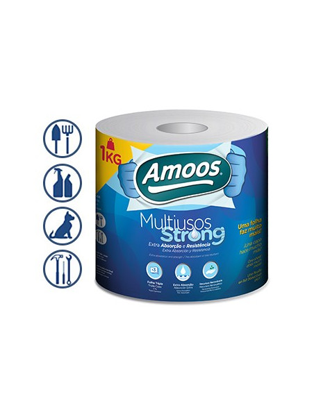 Rolo Toalhas Mão 071mtsx22cm 3Fls Amoos 1 Rolo