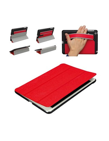 Capa Tablet 8" Inteligente  c/ correia Pele Vermelha