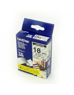 Fita Laminada 18mmx8mts Transparente/Preto