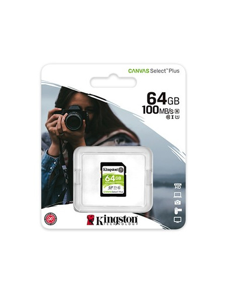 Cartao Memoria KINGSTON 64GB SDHC Canvas Select Plus