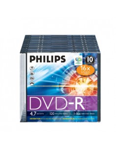 DVD-R Philips 4.7GB 16X Slim Case 10