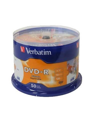 DVD-R Verbatim 4.7GB 16X Spindle Pack 50 Printable