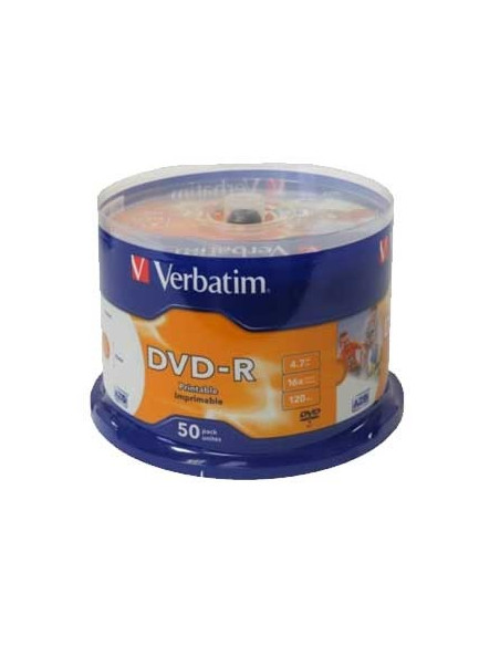 DVD-R Verbatim 4.7GB 16X Spindle Pack 50 Printable