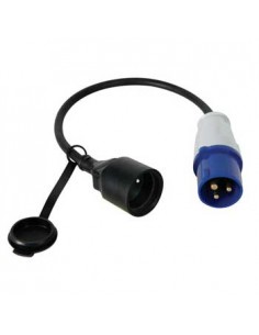 Cabo Conversor Ficha CEE Macho/Schuko Femea 40cm