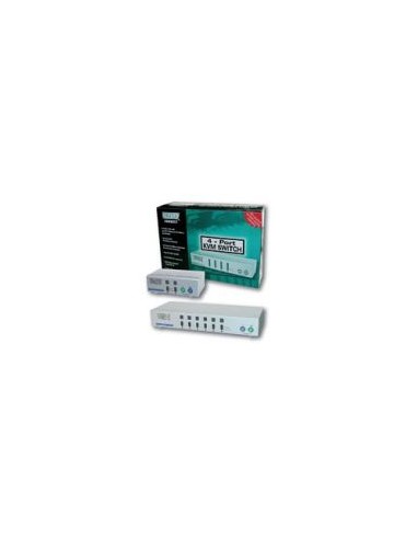 Switch KVM Desktop 6 portas PS2 OSD 19, alimentacao