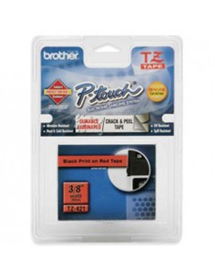 Fita Laminada 09mmx8mts Vermelho/Preto