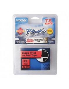 Fita Laminada 18mmx8mts Vermelho/Preto