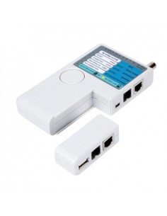 Testador de redes USB-A, USB-B, BNC, 8P8C (RJ45), 6P6C (RJ1)