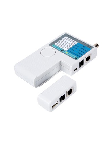 Testador de redes USB-A, USB-B, BNC, 8P8C (RJ45), 6P6C (RJ1)