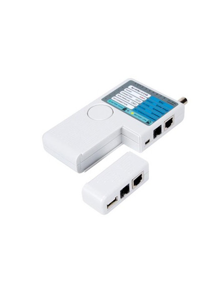 Testador de redes USB-A, USB-B, BNC, 8P8C (RJ45), 6P6C (RJ1)