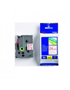 Fita Laminada 24mmx8mts Branco/Vermelho