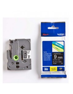 Fita Laminada 9mmx8mts Preto/Branco