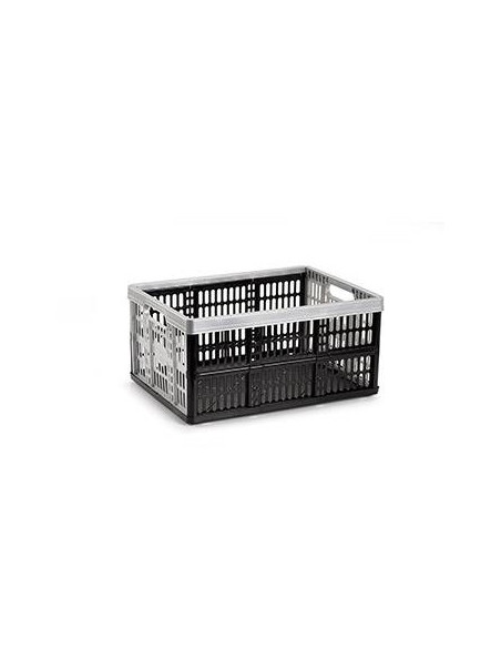 Caixa Dobrável p/Arrumação Plastica 48x35x4cm 32L Prata un