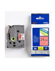 Fita Laminada 24mmx8mts Vermelho/Preto