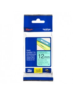 Fita Laminada 12mmx8mts Verde/Preto