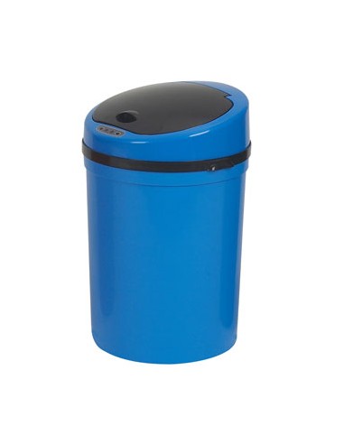 Cesto Papeis Plastico c/Sensor 9 Litros-Azul