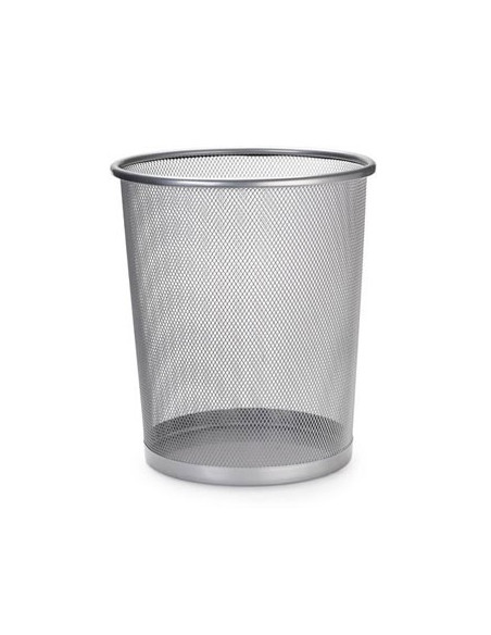 Caixote para lixo em rede metalica 265x285mm Prata