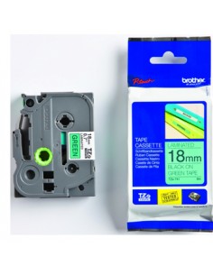 Fita Laminada 18mmx8mts Verde/Preto