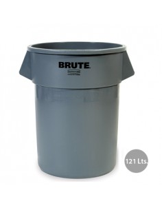 Contentor 121Litros s/Tampa Redondo Brute Cinza
