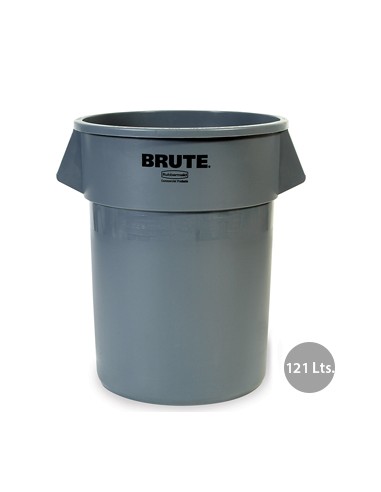 Contentor 121Litros s/Tampa Redondo Brute Cinza