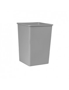 Contentor 132,5Litros s/Tampa Quadrado Cinza