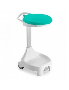 Contentor c/Pedal 120L e Rodas Smile W-70 Branco/Verde