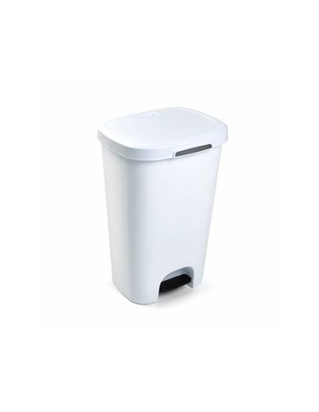 Contentor Plastico c/Pedal 50 Litros Branco un