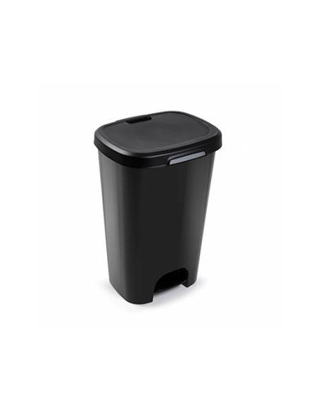 Contentor Plastico c/Pedal 50 Litros Preto un