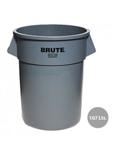 Contentor 167Litros s/Tampa Redondo Brute Cinza
