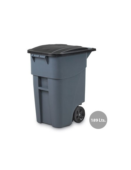 Contentor 189,3Litros c/Rodas c/Tampa Brute Cinza