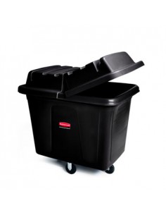 Contentor 400 litros s/Tampa Rectangular Preto