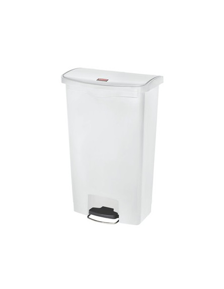 Contentor em resina Slim Jim Step-On c/Pedal 90Litros Branco
