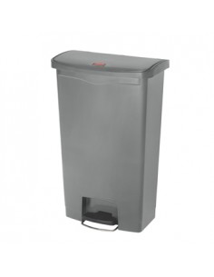 Contentor em resina Slim Jim Step-On c/Pedal 68 Litros Cinza