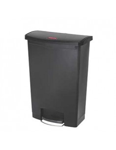 Contentor em resina Slim Jim Step-On c/Pedal 90Litros Preto