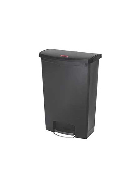 Contentor em resina Slim Jim Step-On c/Pedal 90Litros Preto