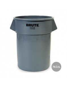Contentor 76Litros s/Tampa Redondo Brute Cinza