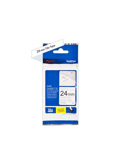 Fita Laminada Segurança 24mmx8mts Branco/Preto