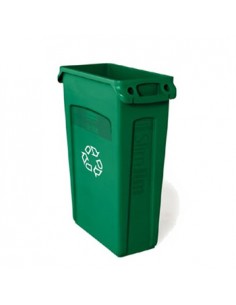 Contentor 87Litros s/Tampa c/Canais Vent Slim Jim Verde