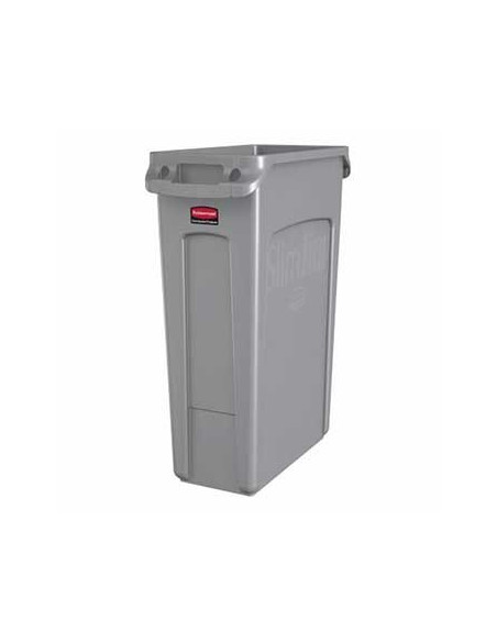 Contentor 87Litros s/Tampa c/Canais Vent Slim Jim Cinza