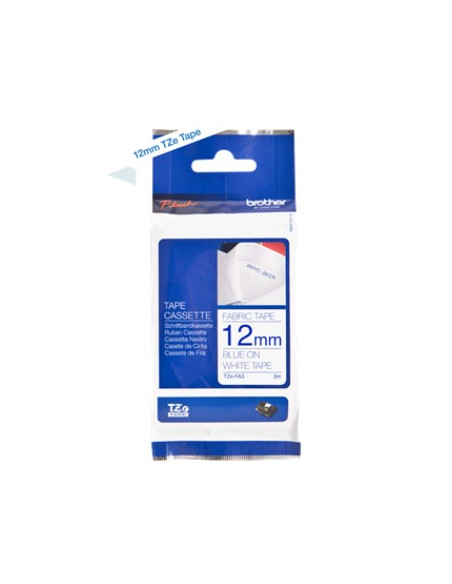 Fita Textil 12mmx3mts Branco/Azul